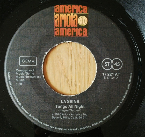 La Seine : Tango All Night (7", Single)