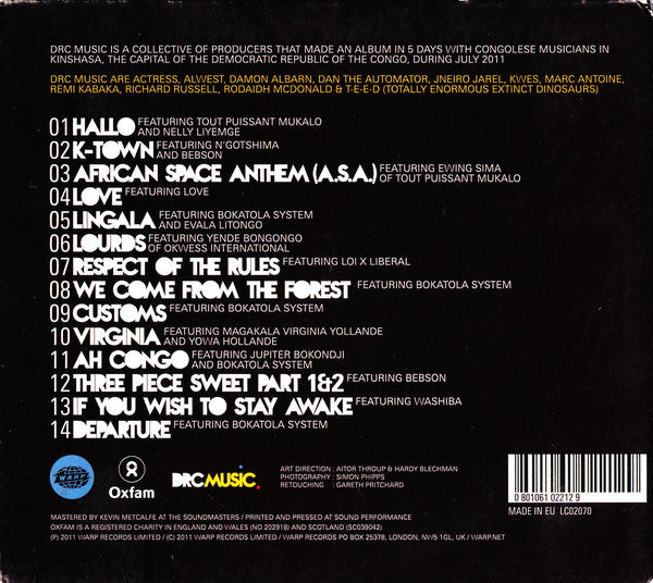 DRC Music : Kinshasa One Two (CD, Album)