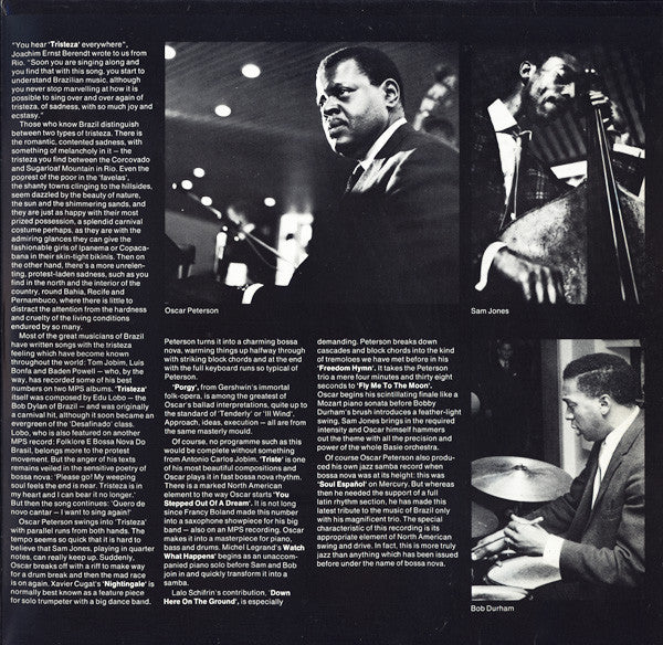 The Oscar Peterson Trio : Tristeza On Piano (LP, Album, RP)
