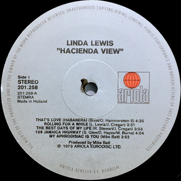Linda Lewis : Hacienda View (LP, Album)