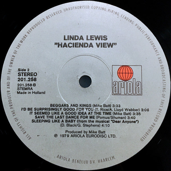 Linda Lewis : Hacienda View (LP, Album)