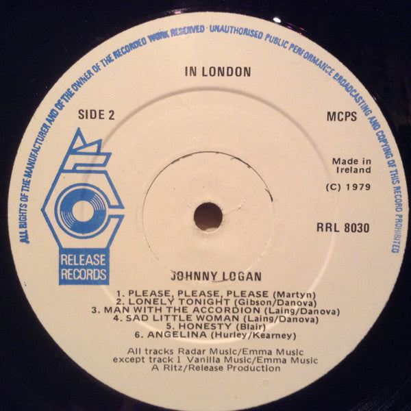 Johnny Logan : In London (LP)