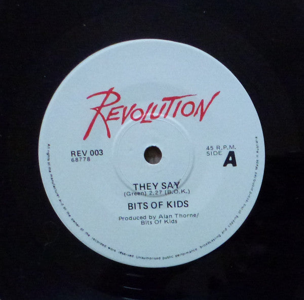 Bits Of Kids : They Say / Sorry Son (7")