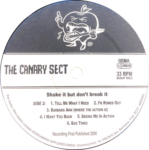 The Canary Sect : Shake It But Don't Break It!!!!!! (LP)