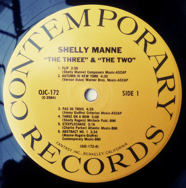 Shelly Manne : "The Three" & "The Two" (LP, Comp, Mono, RE)