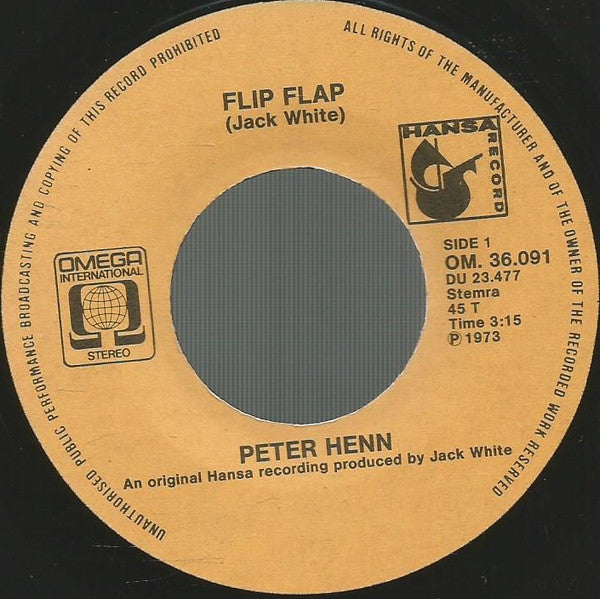 Peter Henn : Flip Flap (7")