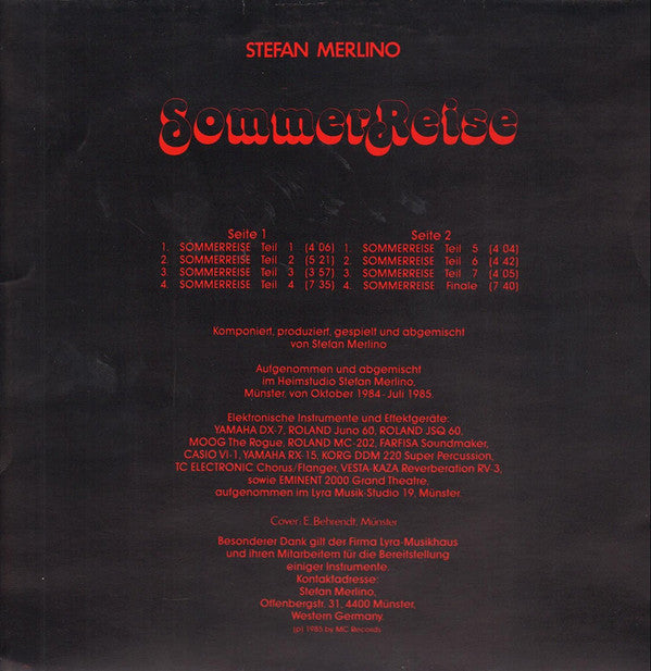 Stefan Merlino : Sommer Reise (LP)