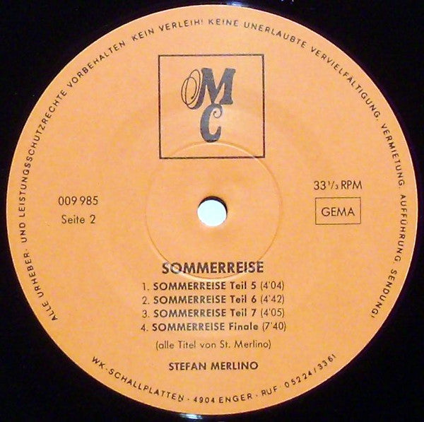 Stefan Merlino : Sommer Reise (LP)