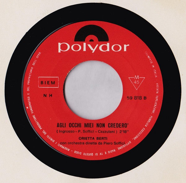Orietta Berti : Quando L'Amore Diventa Poesia  (7", Mono)