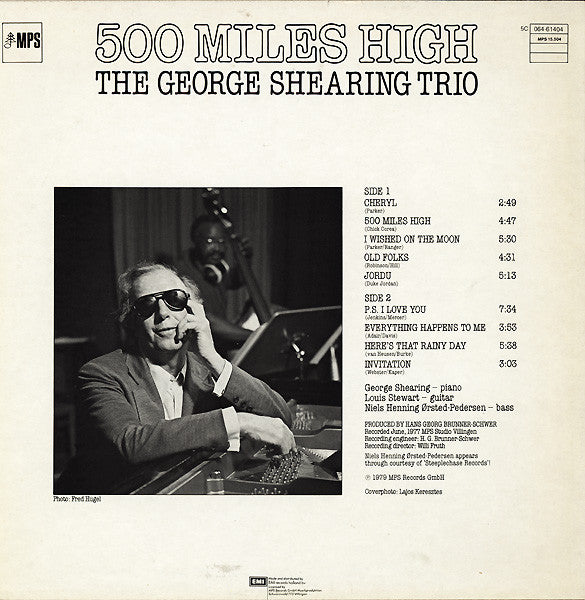 The George Shearing Trio* : 500 Miles High (LP, Album)