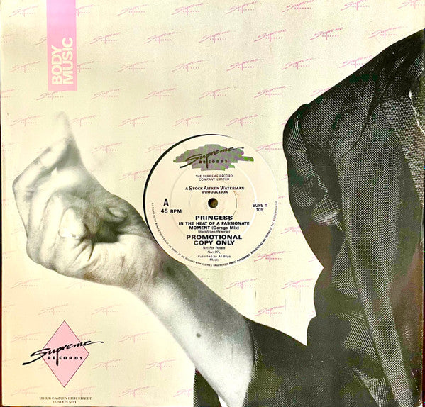 Princess : In The Heat Of A Passionate Moment (12", Promo)