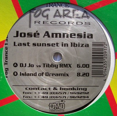 José Amnesia* : Last Sunset In Ibiza (12")