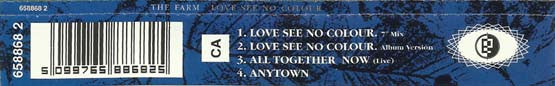 The Farm : Love See No Colour (CD, Single)