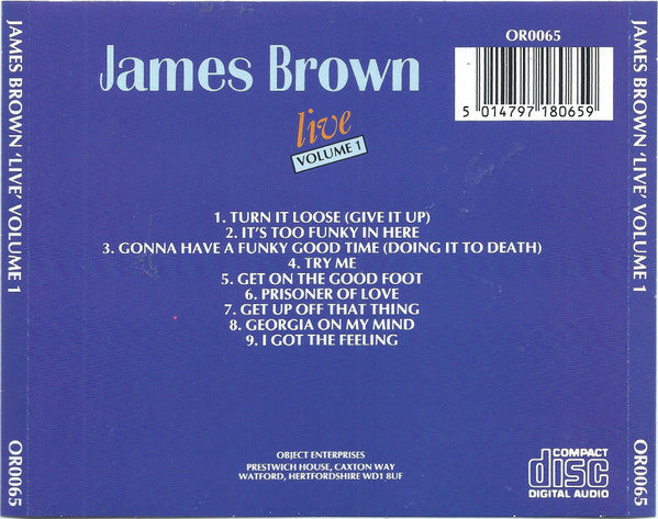 James Brown : Live Volume 1 (CD, Album)