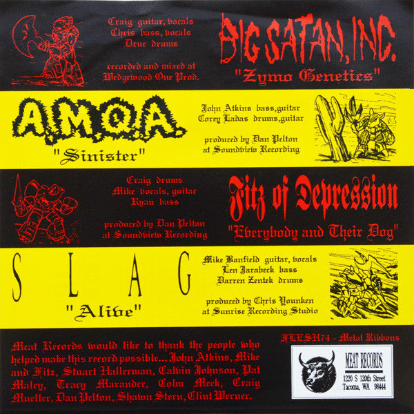 Various : Metal Ribbons (7", EP, Red)