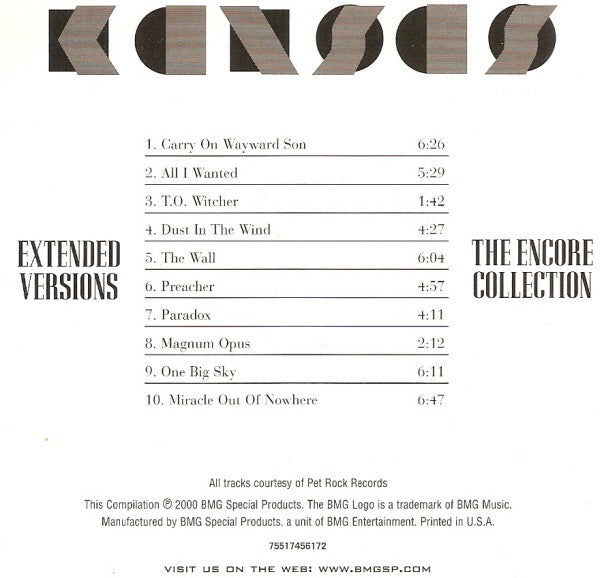 Kansas (2) : Extended Versions: The Encore Collection (CD, Comp)