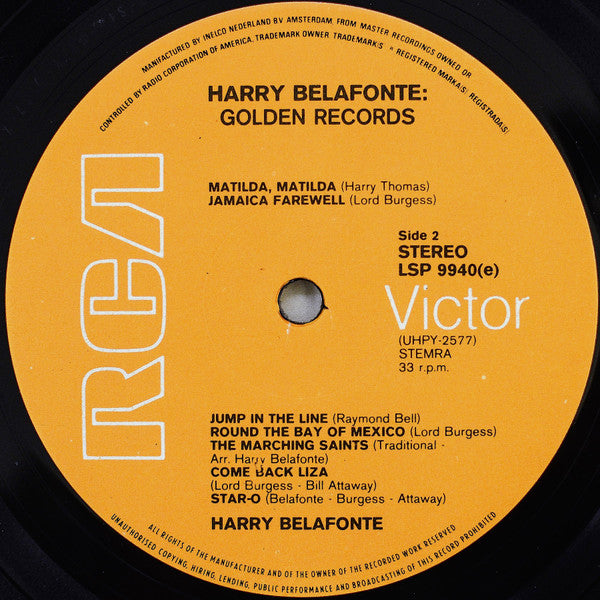 Harry Belafonte : Golden Records (LP, Comp)