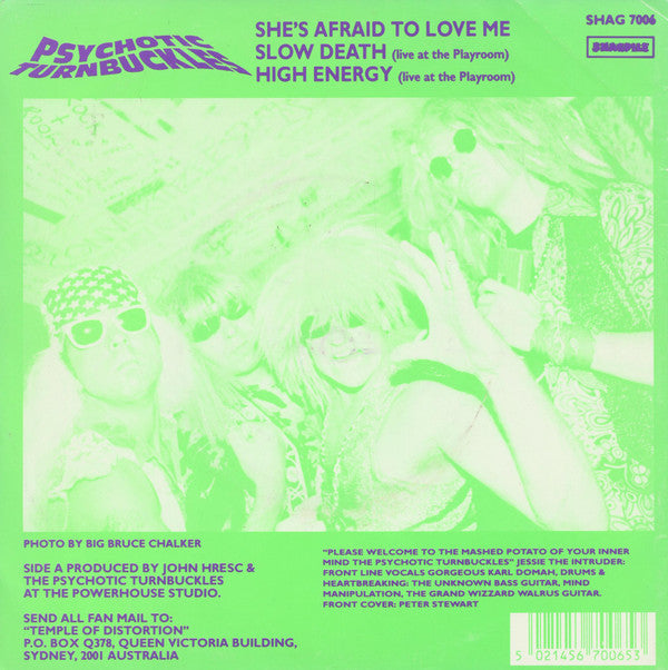 Psychotic Turnbuckles : She's Afraid To Love Me (7", EP)
