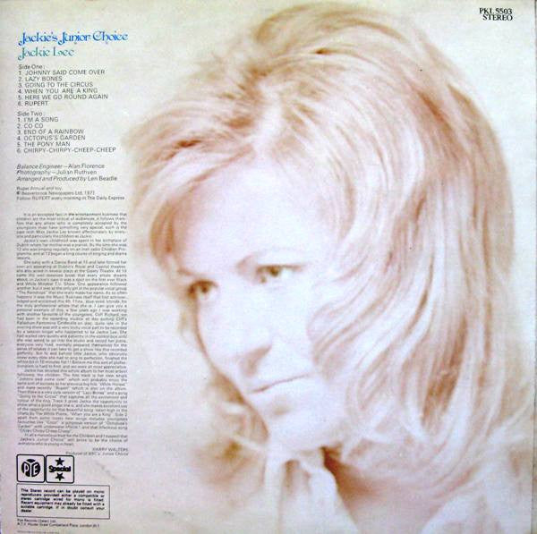 Jackie Lee (2) : Jackie's Junior Choice (LP, Album)