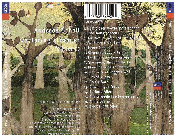 Andreas Scholl With Orpheus Chamber Orchestra : Wayfaring Stranger Folksongs (CD, Album)