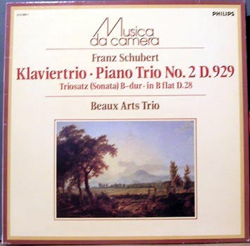 Franz Schubert - Beaux Arts Trio : Piano Trio No. 2 D.929 / Triosatz (Sonata) In B Flat D.28 (LP)