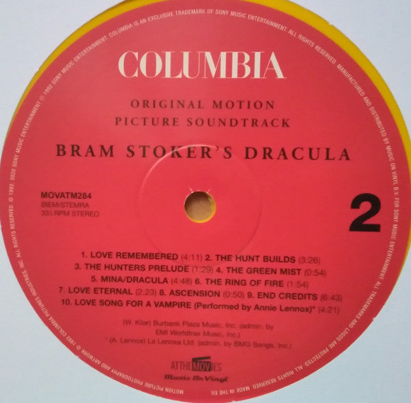 Wojciech Kilar : Bram Stoker's Dracula (Original Motion Picture Soundtrack) (LP, Album, Dlx, Ltd, Num, RE, Yel)