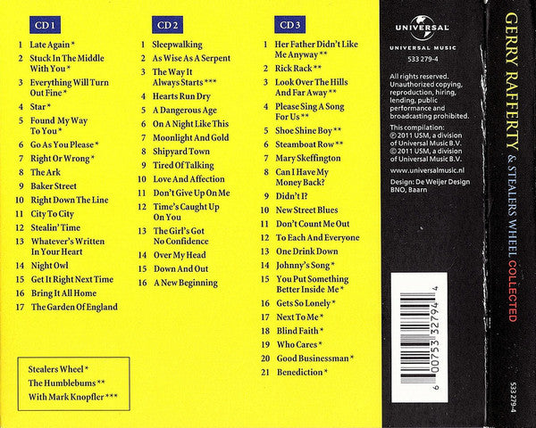 Gerry Rafferty & Stealers Wheel : Collected (3xCD, Comp, RM)