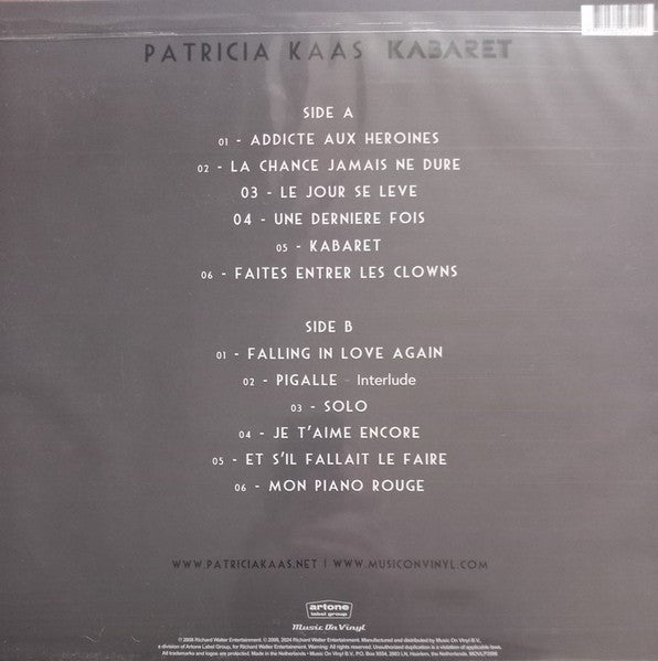 Patricia Kaas : Kabaret (LP, Ltd, Num, Syl)