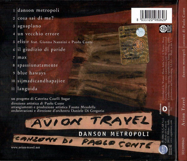 Avion Travel : Danson Metropoli - Canzoni Di Paolo Conte (CD, Album, Dig)