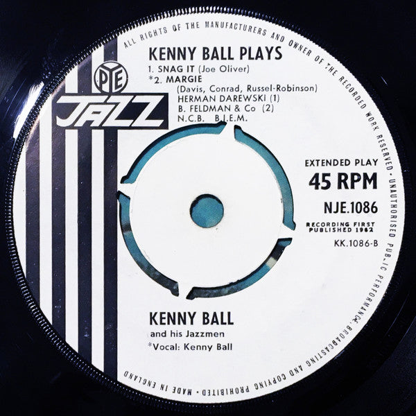 Kenny Ball And His Jazzmen : Kenny Ball Plays (7", EP, Mono)