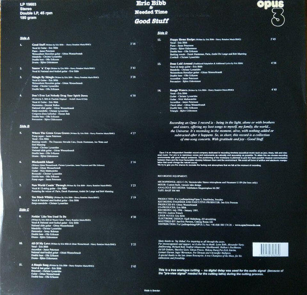 Eric Bibb & Needed Time : Good Stuff (2xLP, Album, 180)