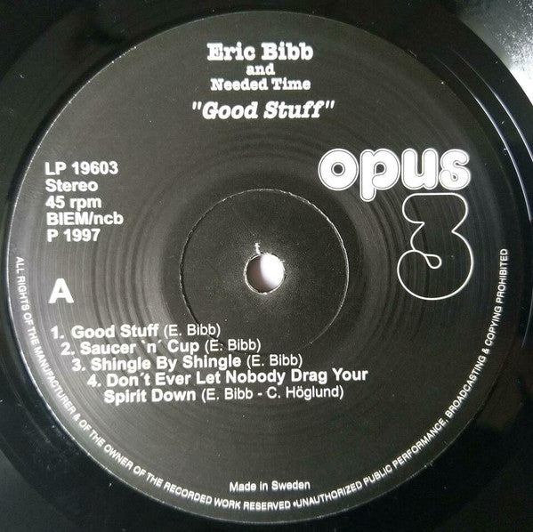 Eric Bibb & Needed Time : Good Stuff (2xLP, Album, 180)