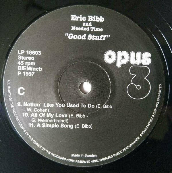 Eric Bibb & Needed Time : Good Stuff (2xLP, Album, 180)
