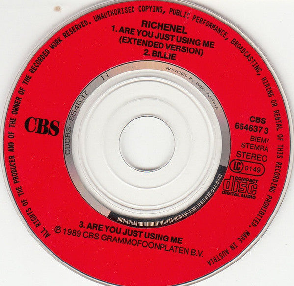 Richenel : Are You Just Using Me (CD, Mini)