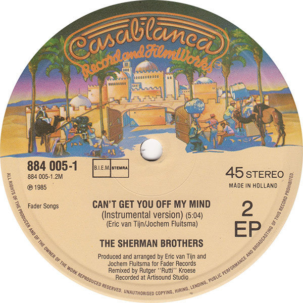 The Sherman Brothers (2) : Can't Get You Off My Mind (12")