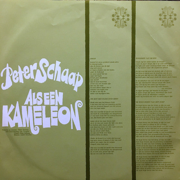 Peter Schaap : Als Een Kameleon (LP, Album)