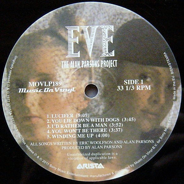 The Alan Parsons Project : Eve (LP, Album, RE, RM, Gat)