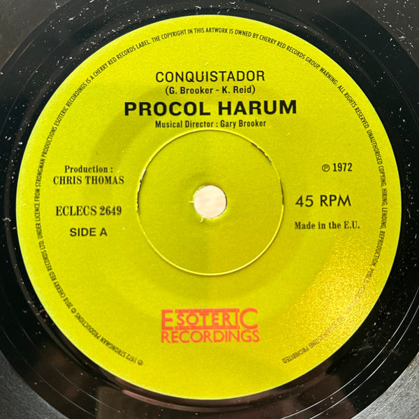 Procol Harum : A Salty Dog / Conquistador (7", Single, RE)