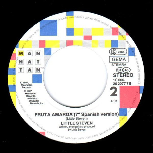 Little Steven : No More Party's (7", Single)