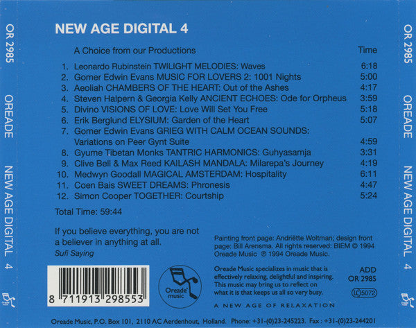 Various : New Age Digital 4 (CD, Comp)