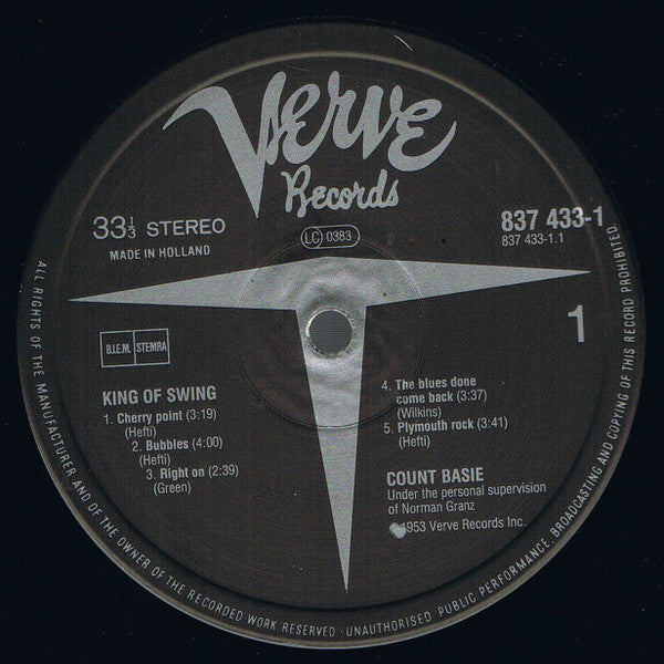 Count Basie : King Of Swing (LP, Album, RE)