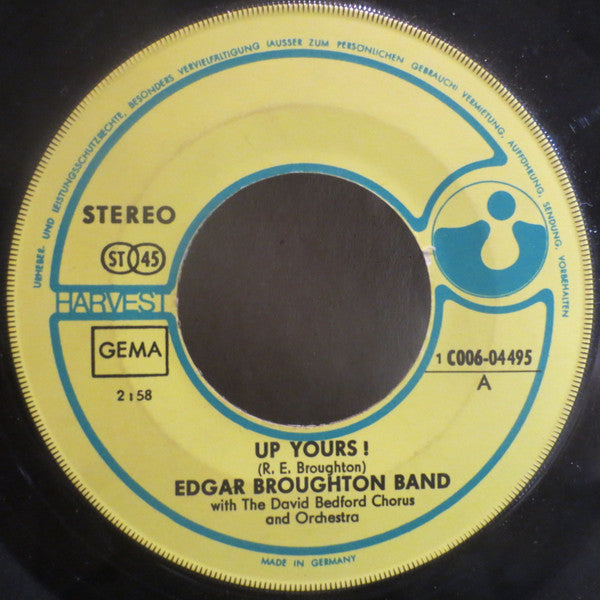 The Edgar Broughton Band : Up Yours / Officer Dan (7", Single)