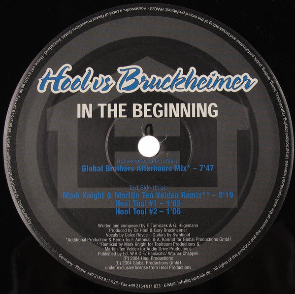 Hool* Vs Bruckheimer* : In The Beginning (12")
