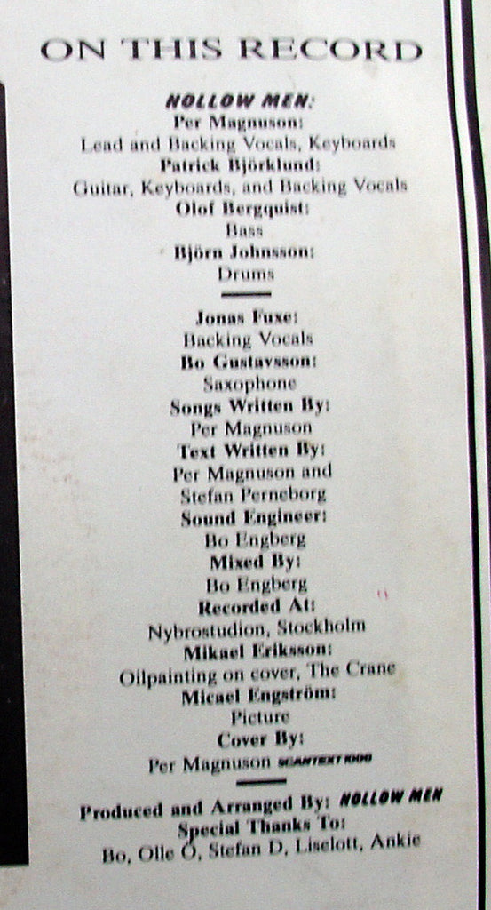 Hollow Men (3) : Hollow Men (7")