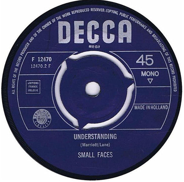 Small Faces : All Or Nothing / Understanding (7", Single, Mono, Pin)