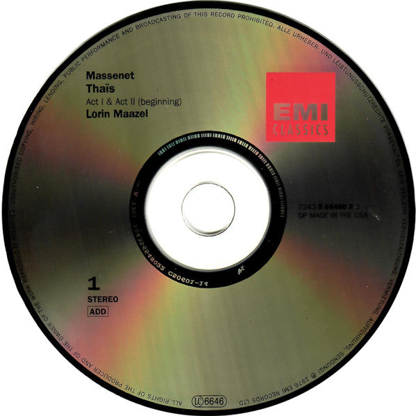 Massenet* - Sills* • Milnes* • Gedda* • New Philharmonia Orchestra • Maazel* : Thaïs (2xCD, Album, RE, RM, Cin)