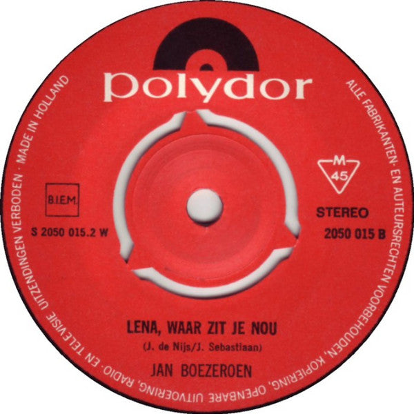 Jan Boezeroen : De Fles (7", Single, 3-P)