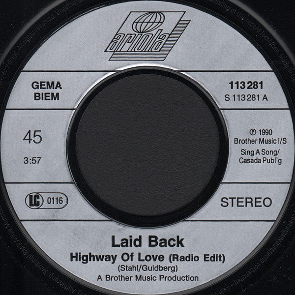 Laid Back : Highway Of Love (7", Single)