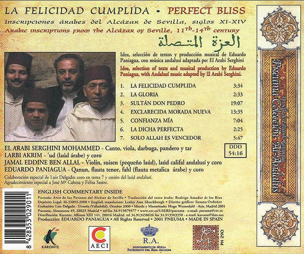 El Arabí Serghini, Larbi Akrim, Jamal Eddine Ben Allal, Eduardo Paniagua : La Felicidad Cumplida (CD, Album)
