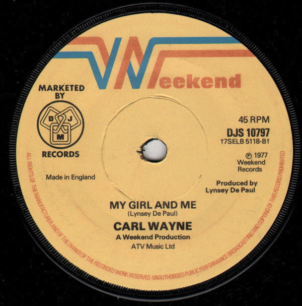Carl Wayne : Hi Summer (7", Single)